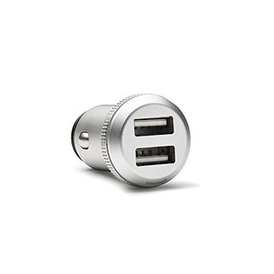 Volkswagen 00051443D - Adattatore di ricarica USB dual 12 V, in alluminio