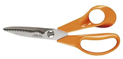 Fiskars Tijeras Universales S92, Longitud: 18 cm, Hojas de acero inoxidable/Mango de Plástico, Clásicas, Naranja, 1000555