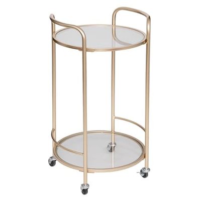 Dressoir Thalia, metaal en gehard glas, goud - gouden - Atmosphera créateur d'intérieur