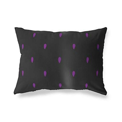 BonaMaison Paars-Zwart Decoratieve Kussensloop, Kussenhoezen Bank, Decoratieve Kussenhoesjes, Kussensloop; Sofa, Slaapkamer, Kantoor, Auto 45x60 Cm - Ontworpen en vervaardigd in Turkije