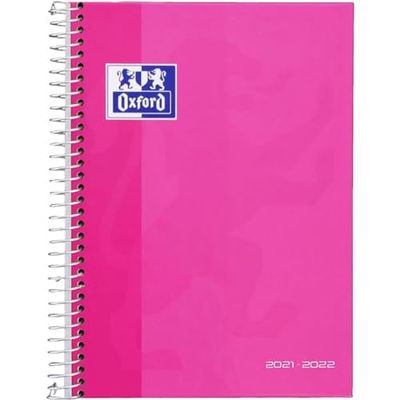 Oxford Schoolagenda 2021/2022, weekweergave, omslag, 8. (12 x 18 cm), roze