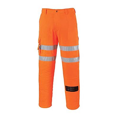 Portwest RT46 Pantaloni Ferroviari Combat, Arancione, XXL