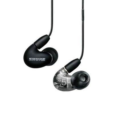 Shure AONIC 5 Auriculares con aislamiento de sonido con cable, sonido nítido, transductor único, ajuste intraural, cable desmontable, compatible con dispositivos Apple y Android - Color negro