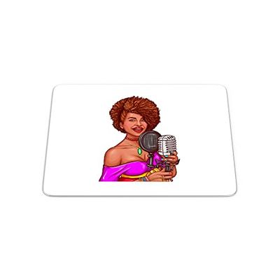 Bonamaison, Pop Art Digital Print Rectangle Mouse Mat, Non-slip Base, Office and Home, Size: 22x18cm