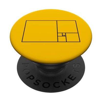 Rectángulo de proporción de Fibonacci dorado PopSockets PopGrip Adhesivo