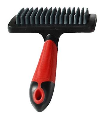 Karlie Massageborstel, rood/zwart, 19 x 12 x 4 cm, large