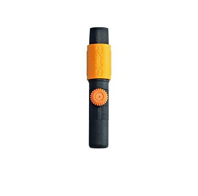 Original Fiskars Universele steeladapter voor alle tuingereedschap, voor het combineren van de QuikFit-steel met gereedschap van andere producenten, lengte: 17 cm, kunststof, zwart/oranje, QuikFit, 1000617