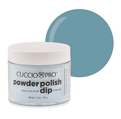 Cuccio Powder Polish - Dip Acrylic Nail Colour Dip System - 45g (1.6 oz) Dipping Powder - Denim Blue