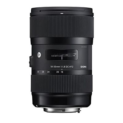 Sigma 18-35 mm F/1,8 DC HSM - Alvo para Canon (distância focal 18-35 mm, abertura f/1,8 - 16, diâmetro: 72 mm) cor preta