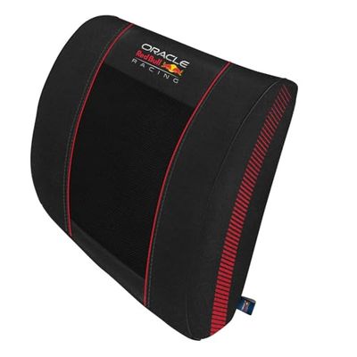 Red Bull Oracle - Cojín Lumbar Universal (1 Unidad, 36 x 36 cm), Color Negro y Rojo
