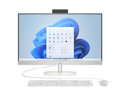 HP 27-cr0003sl All-in-One, Intel Core i5-1335U, 8GB RAM LPDDR4, 512GB SSD NVMe, Scheda Grafica Intel Iris Xe, Display da 27" FHD IPS, Wi-Fi 6, Audio Integrato da 2W, Windows 11, Non è Touch, Bianco