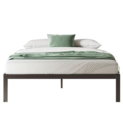 Novilla Somier 150x200 cm con 5 Patas Altas, 30cm Altura, Eco Estructura metálica de Cama de Acero con láminas de chopo, Anti-Ruido y fácil de Montar, Somier 150 x 200 cm (Esencial, Negro)