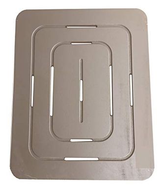 Castelmerlino Tarima para ducha gris tórtola en madera contrachapada marina Okumè 54x68 cm para platos de ducha 70x90 cm