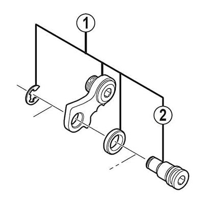 Shimano SPARE PART RDM670 vinkelaxel enhet