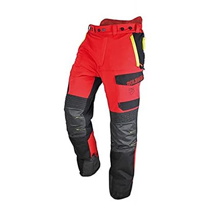 Solidur INPA7P - Infinity - Type A Class 1 - Pantalon Anti-Coupure - Version Jambes Longues (+7Cm) - Confort et Protection Exceptionnels - Taille 4XL - Rouge