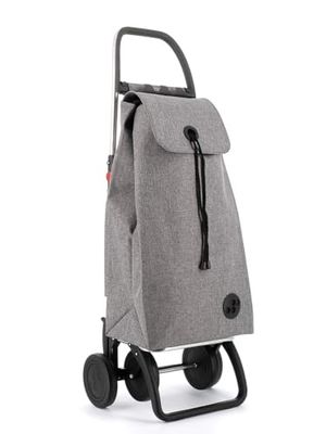 VoltShine Chariot de Courses Pliable à 4 Roues, Couleur Gris, idéal pour Le Transport de Courses et l'utilisation Quotidienne.
