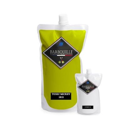 BARBOUILLE - Bar-Résine Toxic Mickey - Résine Epoxy Bi-Composants - Effet Brillant - Peinture Mur, Plafond, Boiserie, Carrelage & Métal - Lessivable - COV A+ - Fabriquée En France - 750 ml