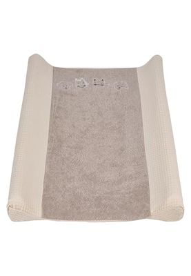 Sterntaler Skötmatta 50 x 70 cm – överdrag för skötmatta av våffelpikee och frotté med broderi – för bekväm lindning – perfekt för alla skötbord, sandfärger