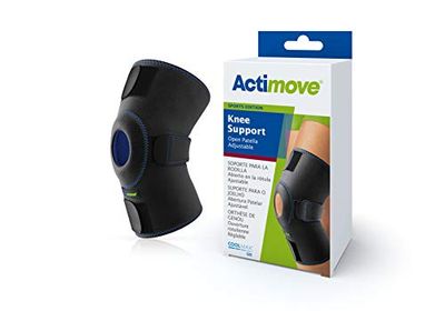 Actimove SPORTS EDITION Knee Support Open Patella Adjustable - Secure Protection - Ideal for Walking and Hiking - Black, Universal Size