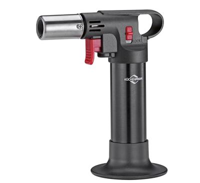 Küchenprofi Bruciatore Flamber Classic | Bruciatore Bunsen da cucina | Dimensione fiamma regolabile | Funzione di bloccaggio | Ricaricabile con butano | Bruciatore a gas con cartuccia | Bruciatore a