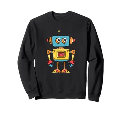 Carino piccolo Robot, Vintage Kids Robot Felpa