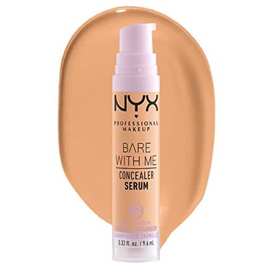 NYX Professional Makeup täckande serum med naturlig finish och medelhög täckningsgrad, Bare With Me Concealer Serum, Tan, 9,6 ml