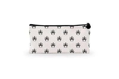 Bonamaison Stampato Digitalmente 100% Cotone Astuccio Portapenne con Cerniera in Tela, Portapenne per Studenti, Bambini, Ragazzi, Ragazze, Astuccio per Matita, 1 Pezzo, Dimensioni: 21x12 Cm