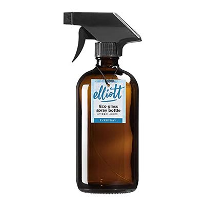 Elliott 480ml Brown Glass Spray Bottle, Manufactured from Recycled Glass and featuring a locking trigger action spray Mechanism, Ideal for use for Cleaning, Watering Plants and many other uses