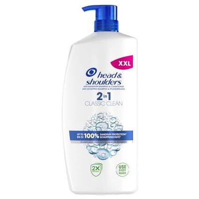 Head & Shoulders Classic Clean Shampooing anti-pelliculaire 2 en 1 Distributeur à pompe 800 ml Jusqu'à 100% de protection des pellicules Testé cliniquement Pour tous les types de cheveux et de cuir