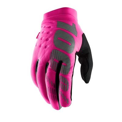 Ride100percent Brisker Women's Gloves Neon Pink/Black Md, Guantes Para Ocasión Especial Unisex Adulto, MULTICOLOR, M