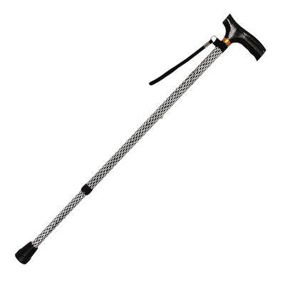 Homecraft Coloured Walking Sticks, Height-Adjustable Walking Stick for Stability and Support, Etched Black