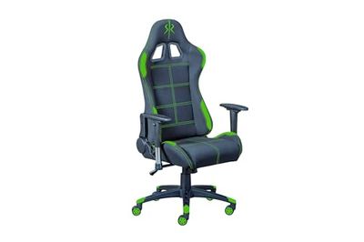 Inter Link bureaustoel voor gaming, ergonomische stoel, zwart met groen