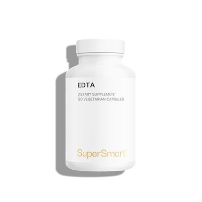 Supersmart - EDTA 1000 Mg Per Day - Powerful Antioxidant - May Reduce Fatigue, Increase Energy & Improve Mental Clarity | Non-GMO & No Fillers - Gluten Free - 180 Vegetarian Capsules