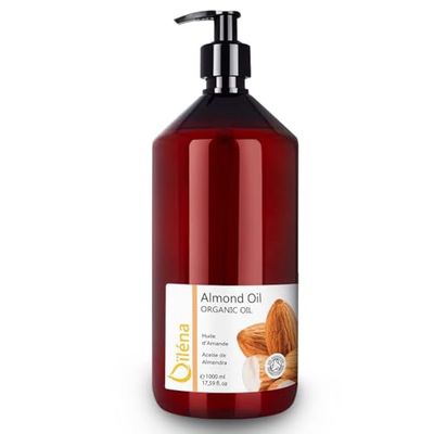 Olio di Mandorle Pelle (Corpo e Viso) e Capelli, Anti Smagliature Gravidanza, Pelle Atopica e Bambini, Olio per Massaggi Professionale, Idratante e Ricco Vitamina E. 100% Naturale e Puro - 1000 ml