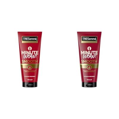TRESemmé 1 Minute WOW Smooth Intensive Hair Treatment with hydrolysed keratin & Pro-Bond Complex for frizzy, damaged hair 170 ml (Pack of 2)