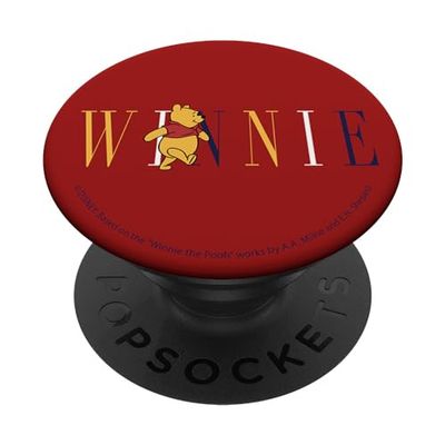PopSockets Disney Winnie The Pooh Winnie Simple Text PopSockets PopGrip Interchangeable