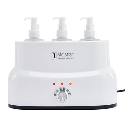 Master Massage oliewarmer lotion crème warmer voor spa olie massage inclusief 3 pompflessen verwarmingsniveaus verstelbaar