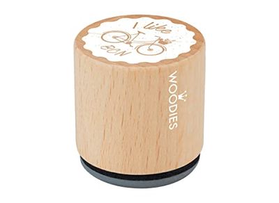 Wood and Rubber Stamp I Like BCN diam. 33 x 30 mm.