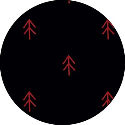 Bonateks, Runt digitalt tryckt musmatta, halkfri undersida, för kontor och hem, diameter: 22 cm