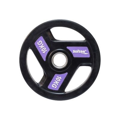 SOFTEE Disco Olimpico Modern Pesas, Adultos Unisex, Negro (Negro), 10 kg