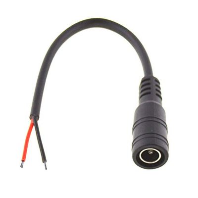 SeKi DC-adapter - aansluiting op open kabeluiteinden 15 cm; DC-connector/verlenging, zwart