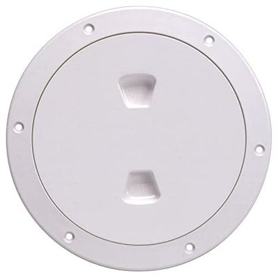 Beckson DP60-W skruvad däckplatta (vit), 1-pack