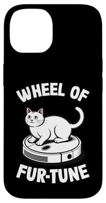 Wheel Of Fur-Tune Robot Vacuum Cleaner Funny Cat Case for iPhone 14