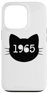 Cat Head Silhouette 1965 Funny Retro Case for iPhone 13 Pro