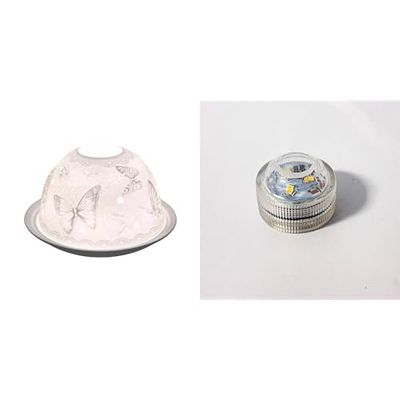 Nordic Lights Tealight Candle Holder - Butterfly + LED
