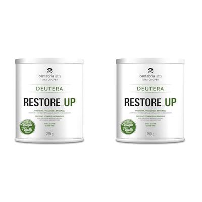 Restore up vaniglia, supplemento nutrizionale iperproteico con vitamine e minerali (250 g) (Confezione da 2)