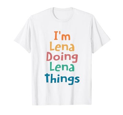 Camisa divertida personalizada con el nombre de Lena Things de Doing Lena Camiseta