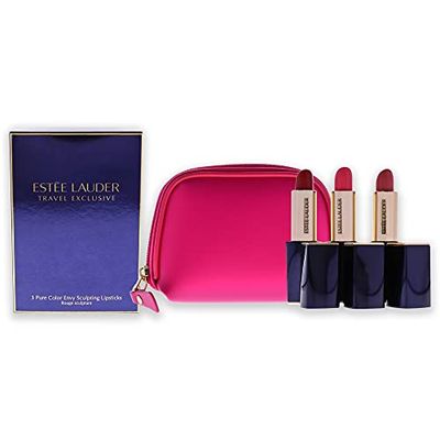 Estee Lauder Pure Color Envy Sculpting Lipsticks Trio For Women 3 x 0.12 oz Lipstick - 280 Ambitious Pink, Lipstick - 260 Eccentric, Lipstick - 340 Envious