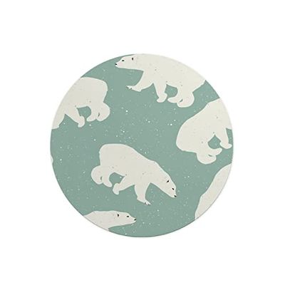Questo Casa, Round Digital Printed Mouse Pad, Non-Slip Base, for Office and Home, Diameter:22cm