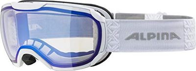 ALPINA Unisex - Volwassenen, PHEOS S V Skibrille, white/blue, One Size
